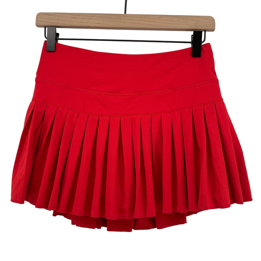 Gold Hinge Pleated Tennis Skirt Skort Red Women M Pickleball Preppy